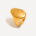 Irregular Teardrop Statement Ring – 18K Gold Plated Stainless Steel