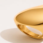 Irregular Teardrop Statement Ring – 18K Gold Plated Stainless Steel