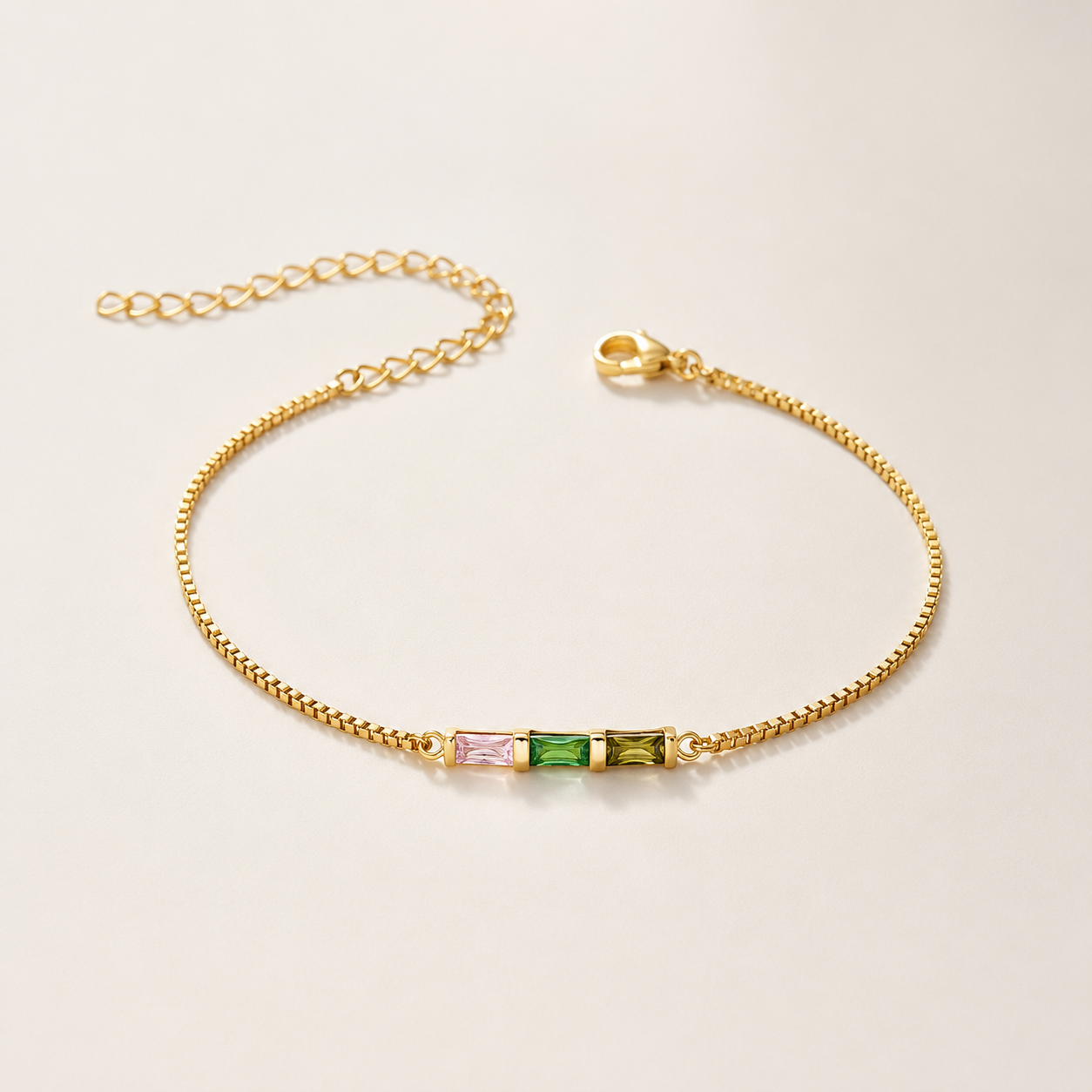 Trinity Baguette Crystal Bracelet