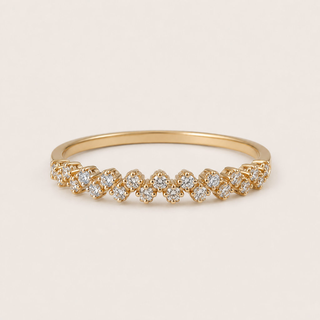Éternelle Double Pavé Ring