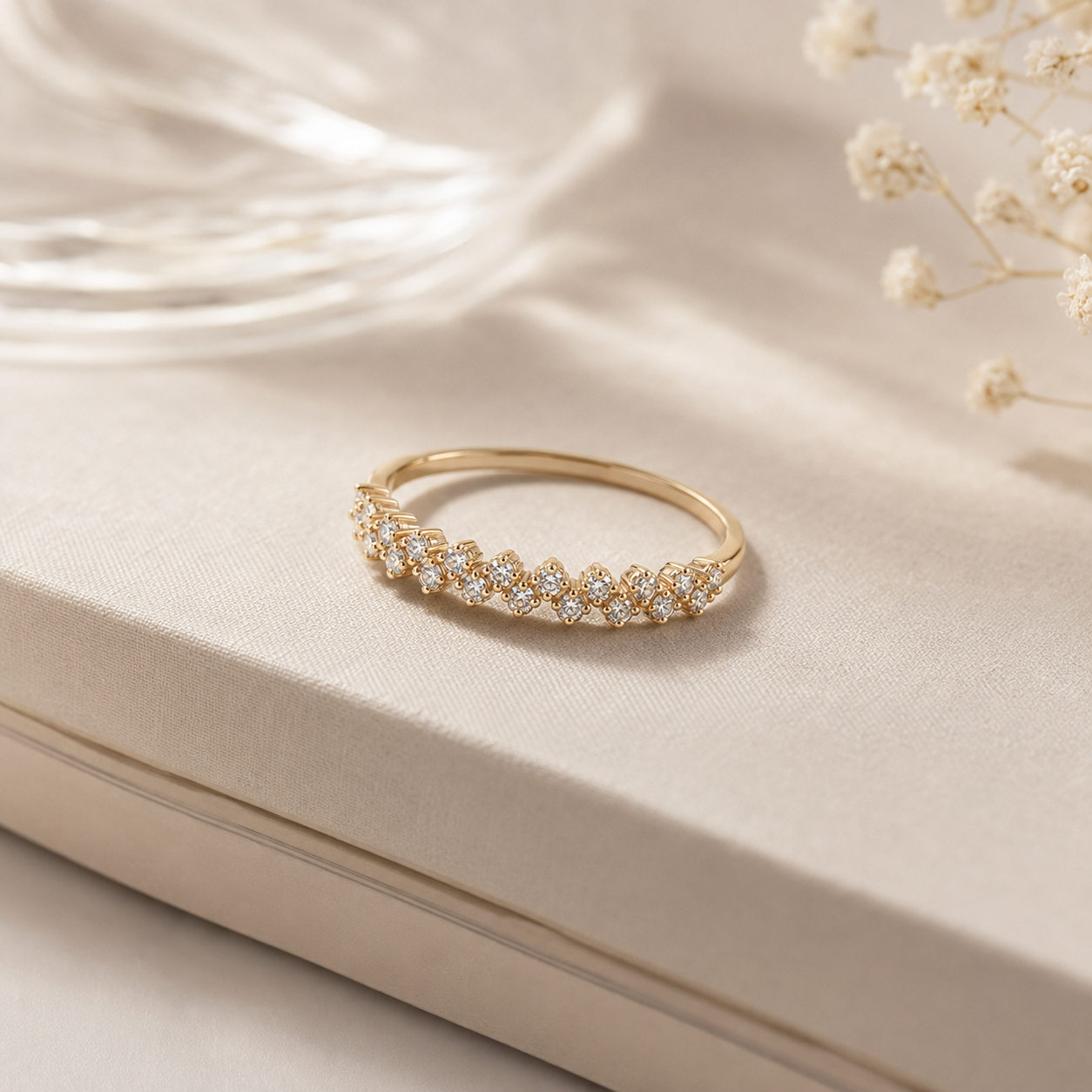 Éternelle Double Pavé Ring