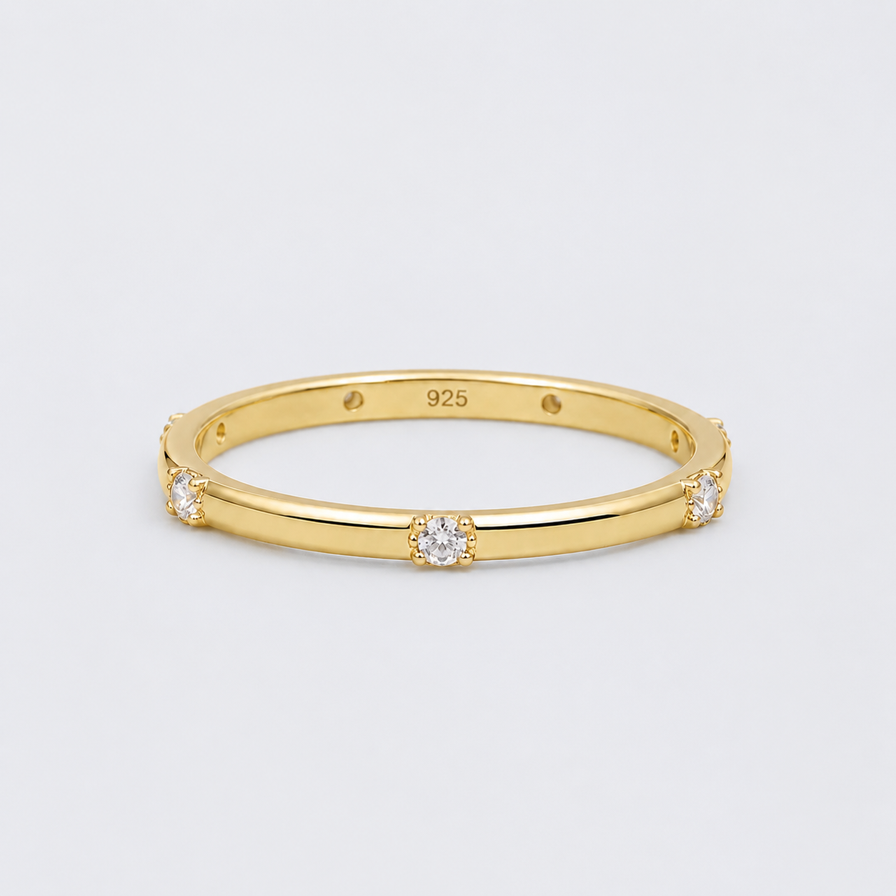Aurora Pavé 925 Sterling Silber Ring