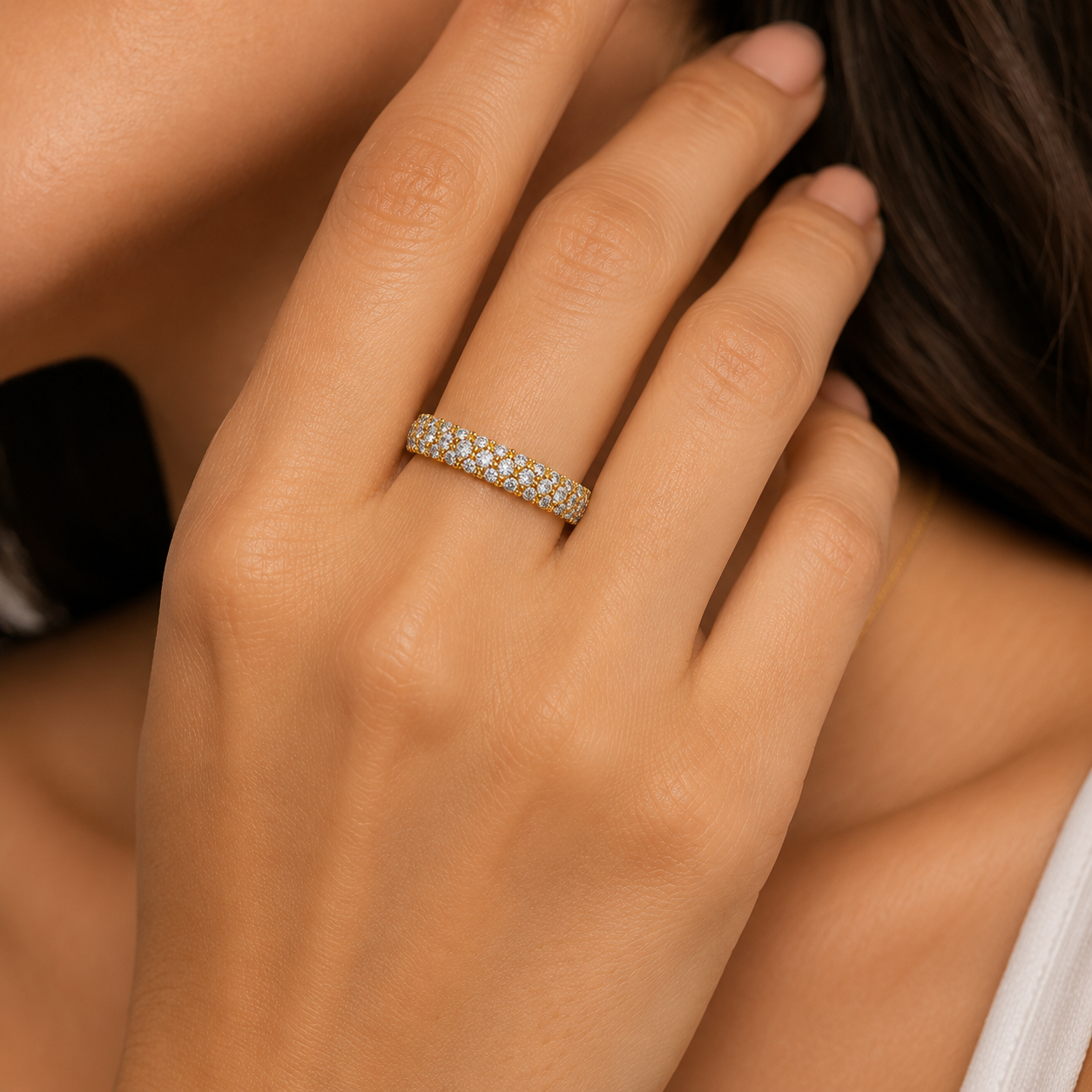 Lumière Pavé Eternity Ring