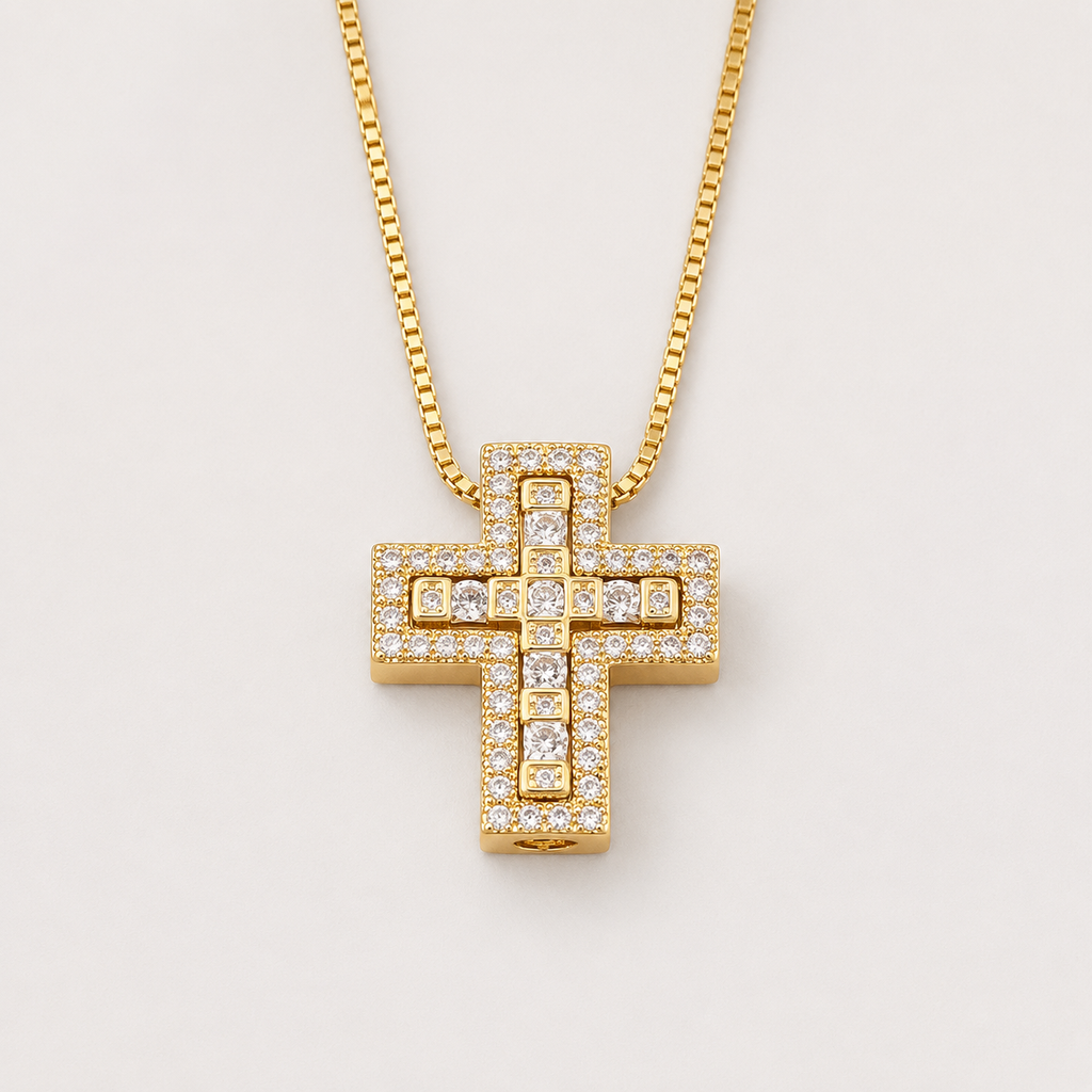 Croix Élégance Detachable Cross Necklace
