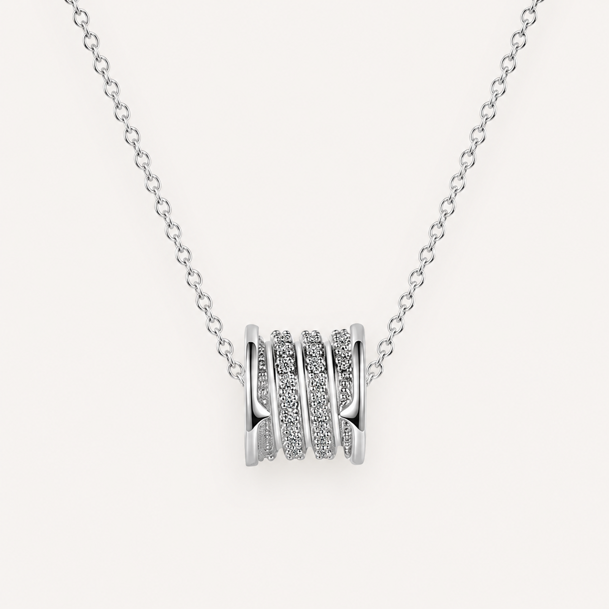 Éclat Cylindre Halskette aus 925er Sterlingsilber