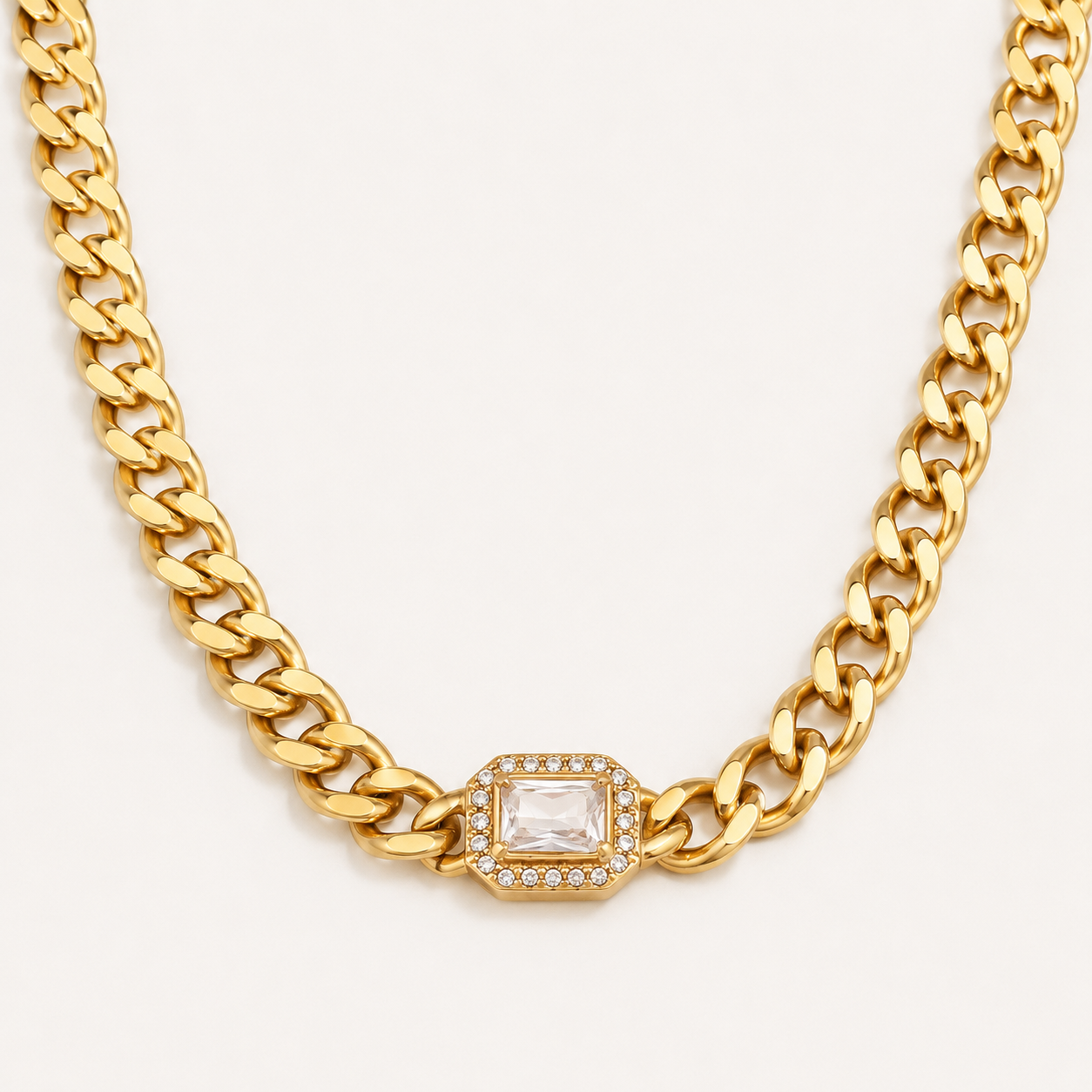 Elegantes Zirkonia Cuban Set