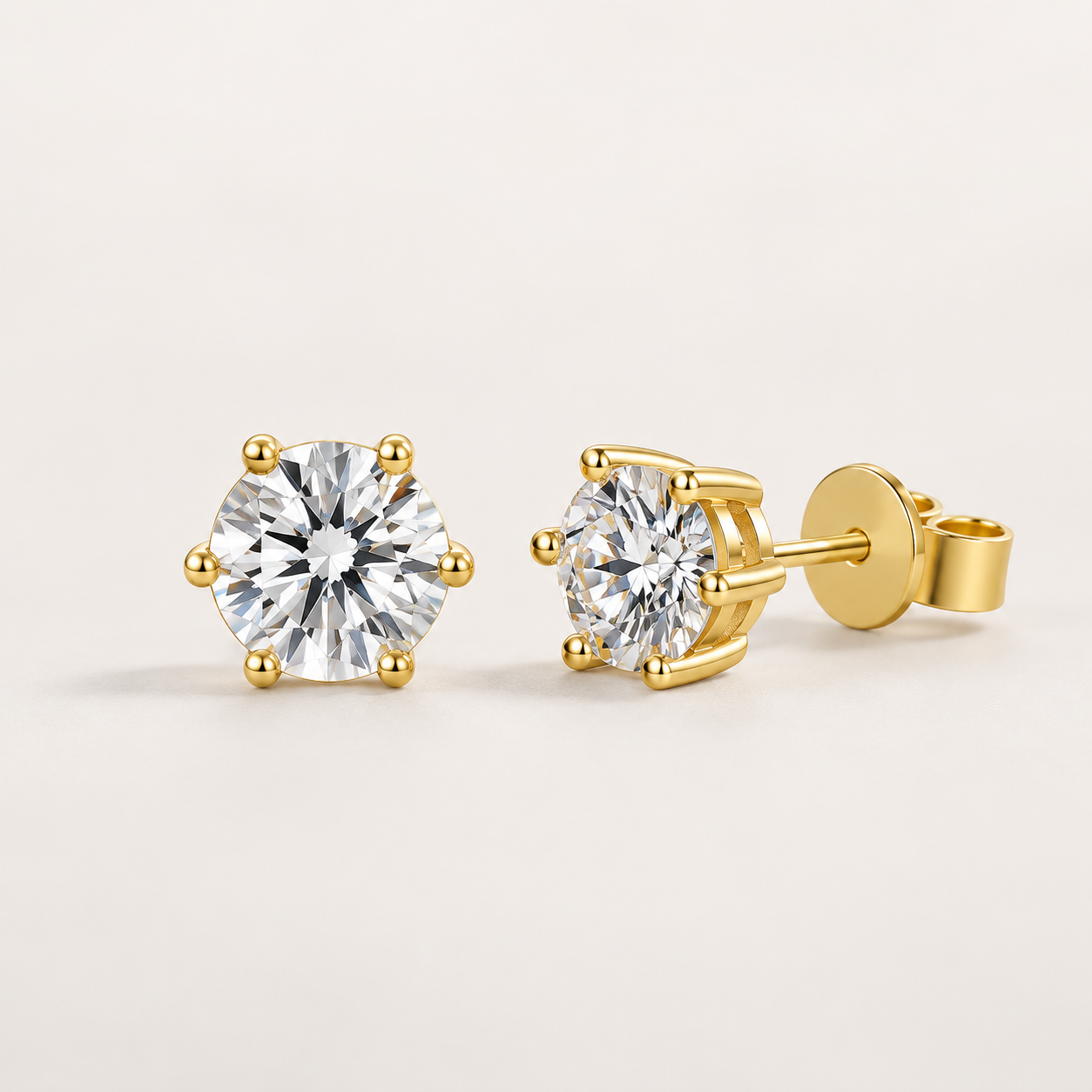 5-9 MM Moissanit-Ohrring 925 Sterling Silber mit 18 Karat Weißgold überzogen Ohrstecker für Frauen Schmuck
