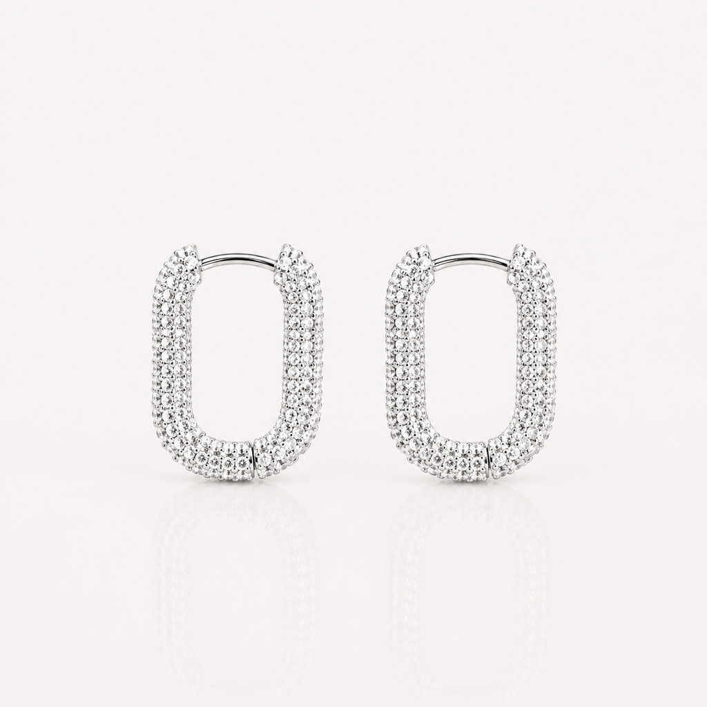 Boucles d'oreilles carrées Éclat