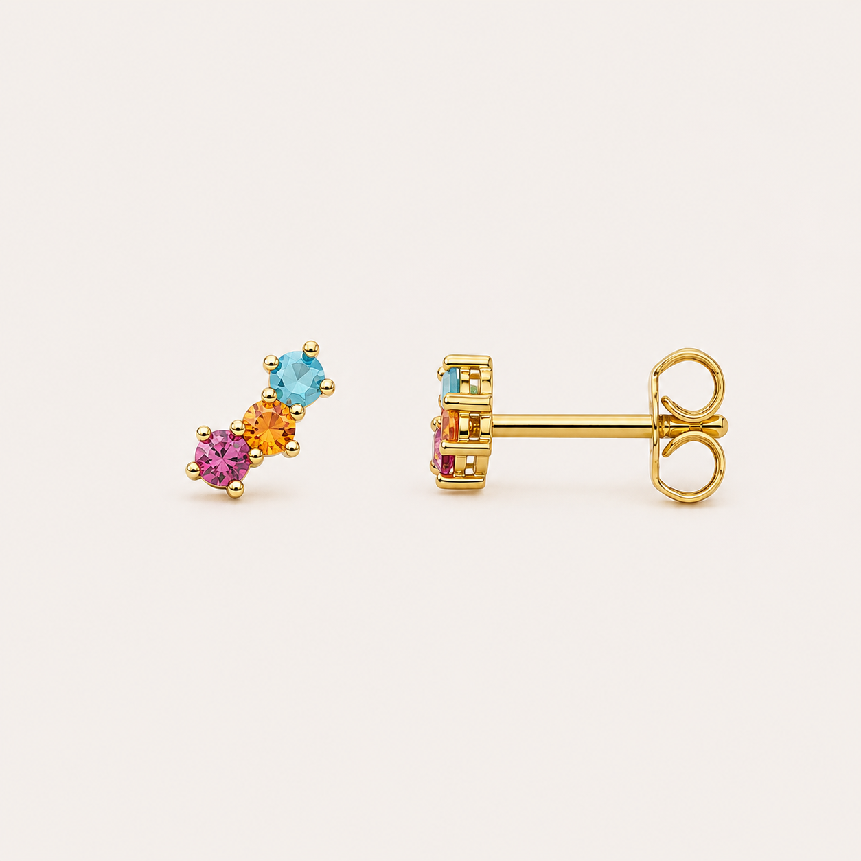 Aurora Multicolour 925 Sterling Silver Stud Earrings