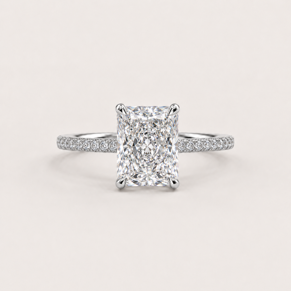 Éclat Rectangle 4CT Ring — 925 Sterling Silver