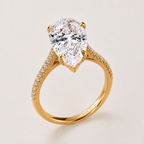 Éclat Pear 4CT Ring — 925 Sterling Silver