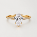 Éclat Pear 4CT Ring — 925 Sterling Silver