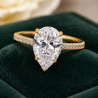Éclat Pear 4CT Ring — 925 Sterling Silver