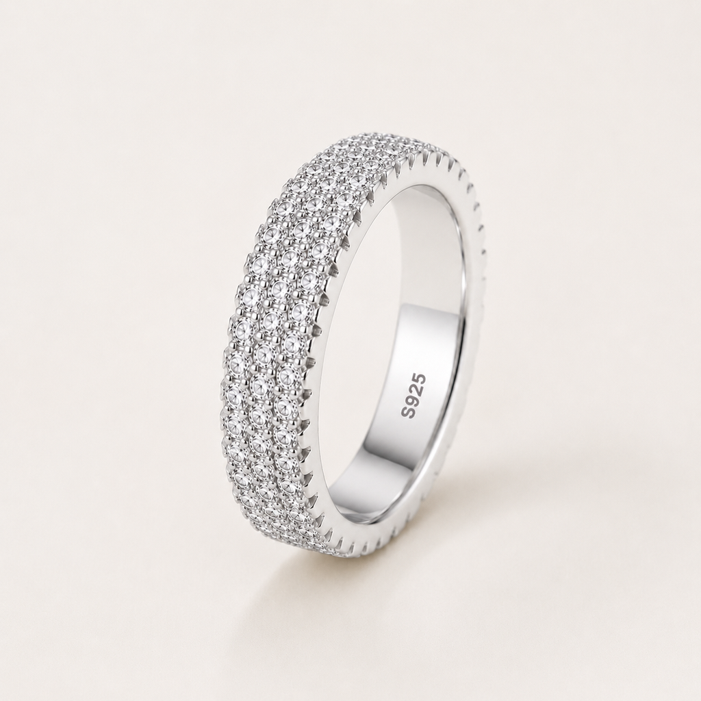 Bague pavé Éclat — argent sterling 925  