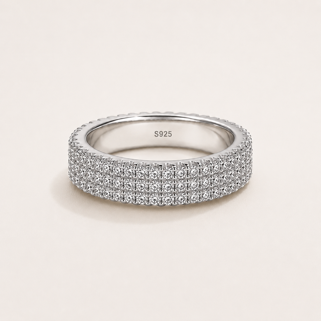 Bague pavé Éclat — argent sterling 925  