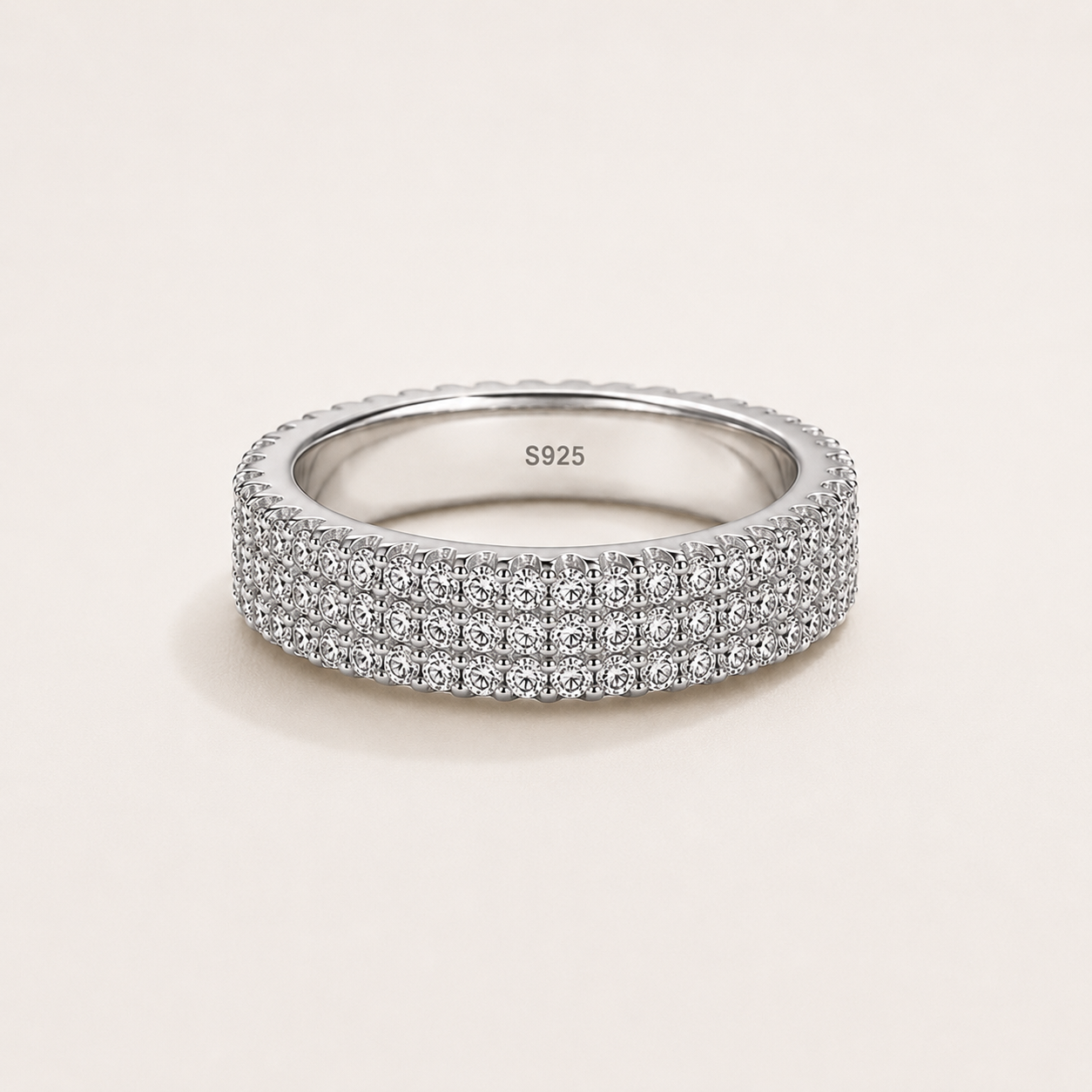 Bague pavé Éclat — argent sterling 925  