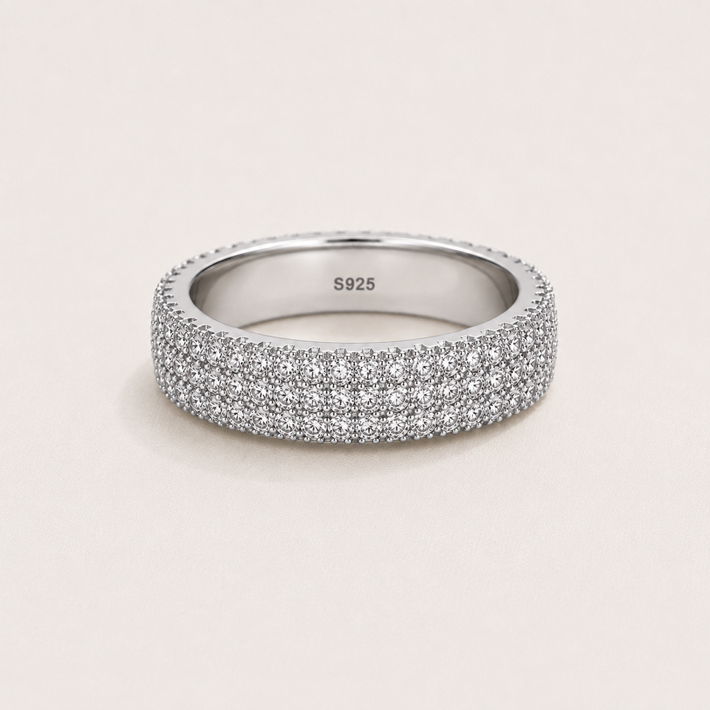 Bague pavé Éclat — argent sterling 925  