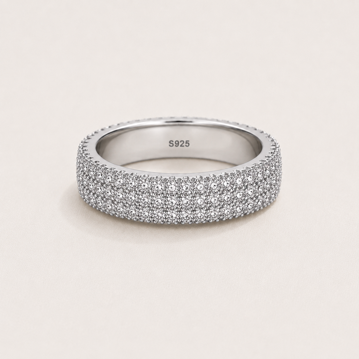 Bague pavé Éclat — argent sterling 925  