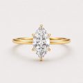 Bague solitaire marquise – argent sterling 925  