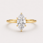 Bague solitaire marquise – argent sterling 925  