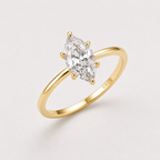 Bague solitaire marquise – argent sterling 925  
