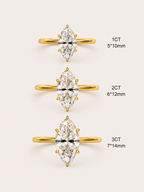 Bague solitaire marquise – argent sterling 925  