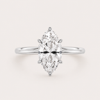 Bague solitaire marquise – argent sterling 925  