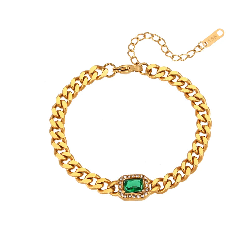 Elegant Zirconia Cuban Set