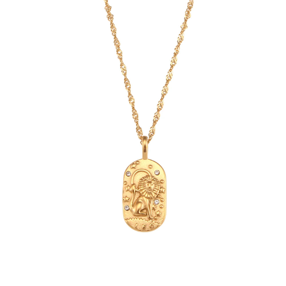 Elegant Zodiac Gold Necklace