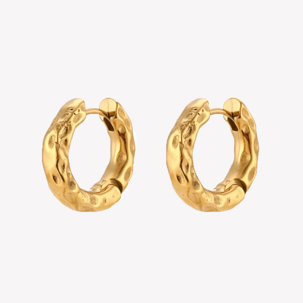 Aura Gold Hoops Earrings
