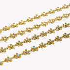 Handmade Y2K Accessories For Girl Enamel Blue Small Flower Chain Choker Necklace Bracelet Women Stainless Steek Jewelry Set
