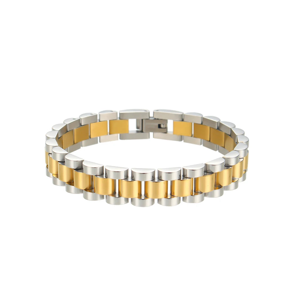 Elegant Gold-Plated Link Bracelet
