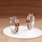 Gold Hoop Earrings with Cubic Zirconia