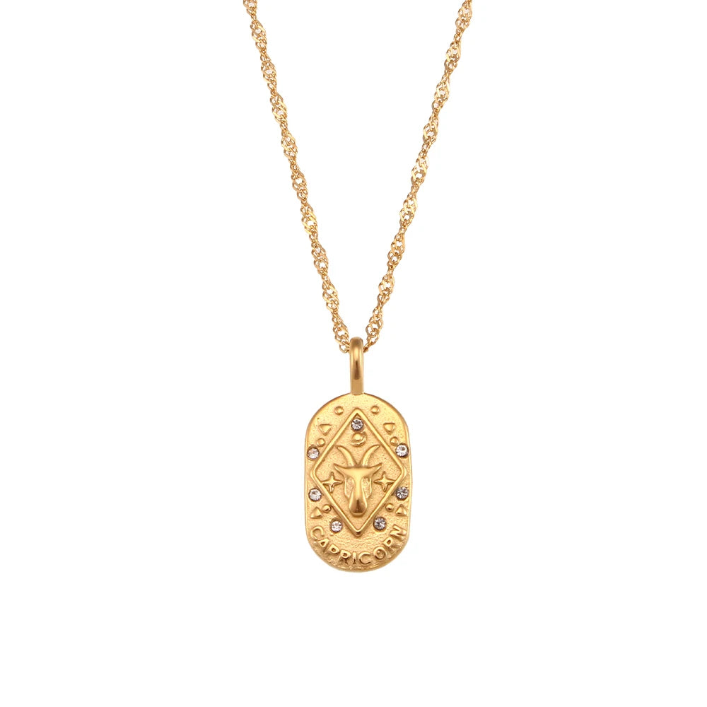 Elegant Zodiac Gold Necklace