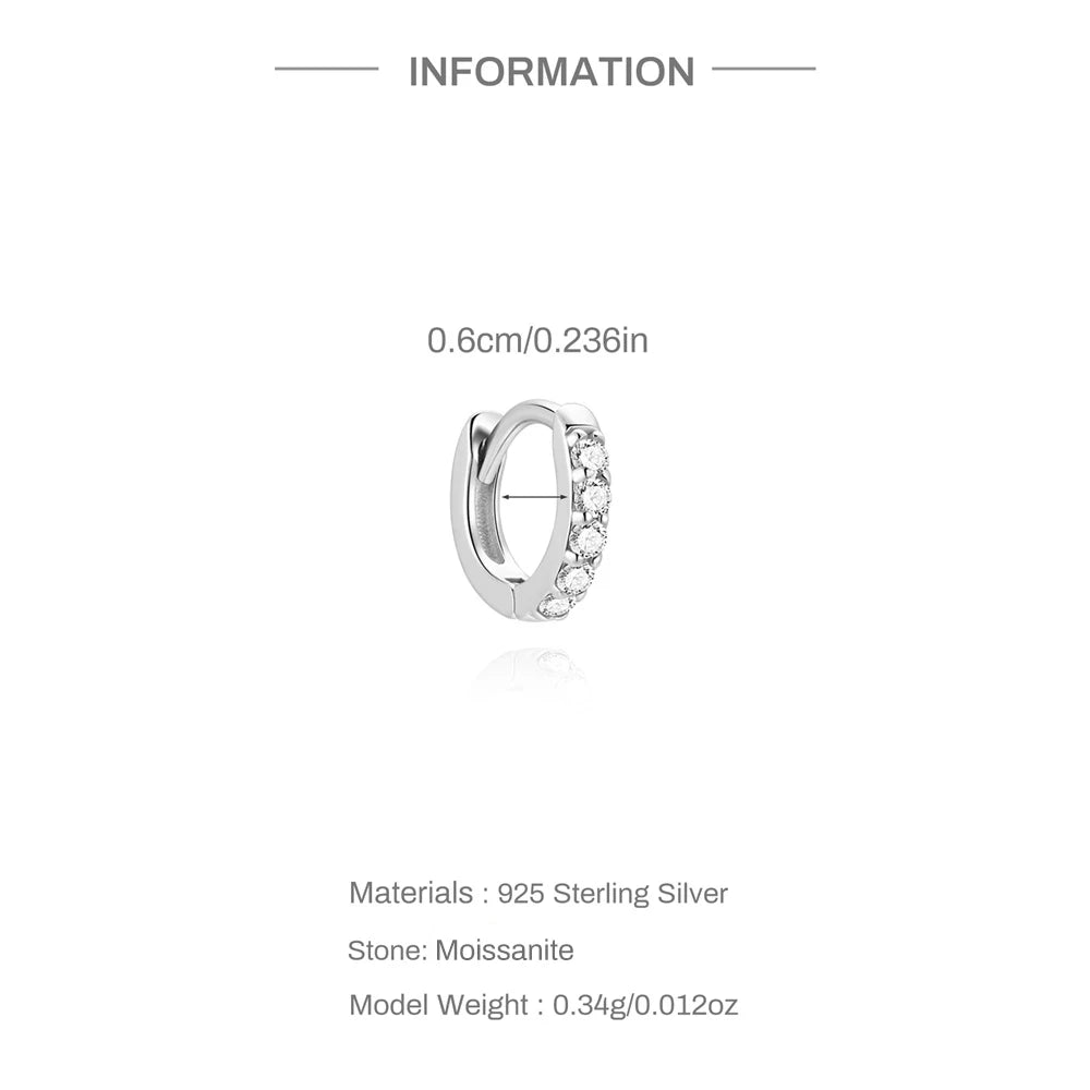 Luna Moissanite Hoop Earrings
