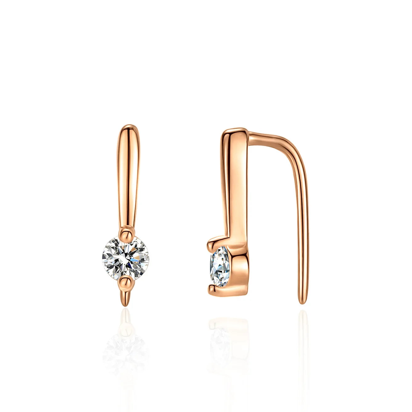 Lumière Rose Moissanite Earr