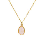 Delicate Oval Pendant Necklace