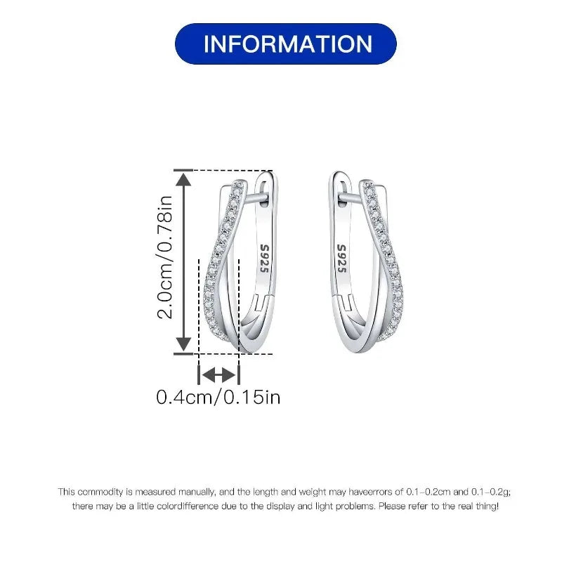 Élégance 925 Silver Hoop Earrings