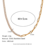 Elegant Zircon Chain Jewelry Set
