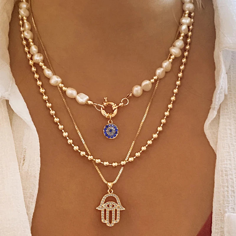 Layered Pendant Necklace Collection