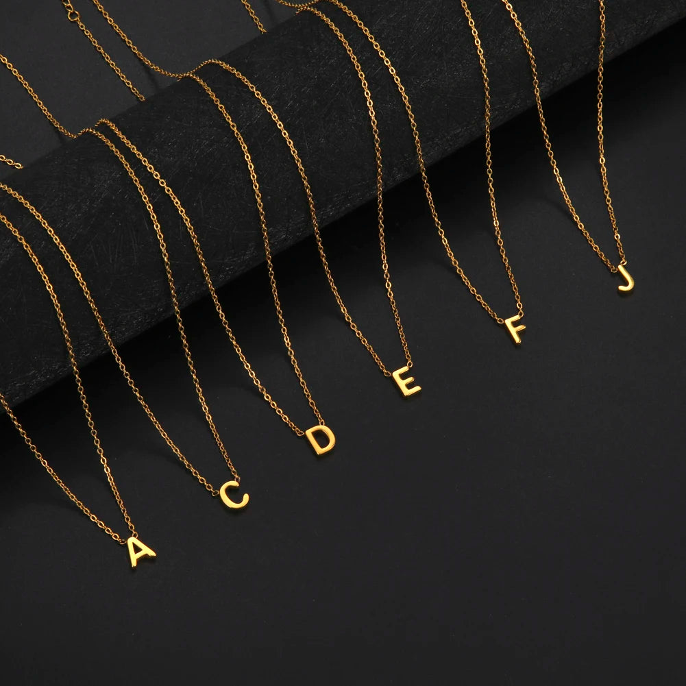 Personalized Gold Initial Necklace.