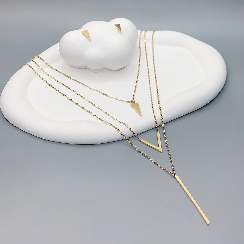 Gold V Élégance Jewellery Set