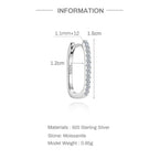 Luna Moissanite Hoop Earrings
