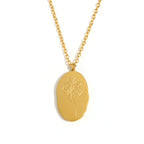 Gold-Plated Birth Flower Necklace