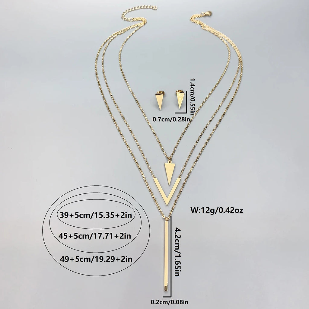 Gold V Élégance Jewellery Set