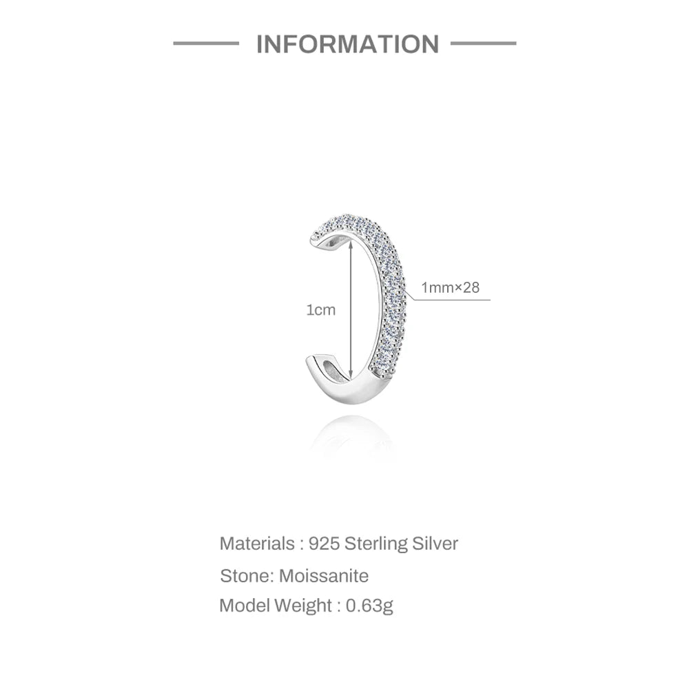 Luna Moissanite Hoop Earrings