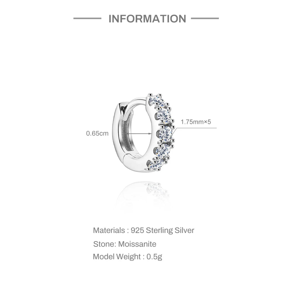Luna Moissanite Hoop Earrings