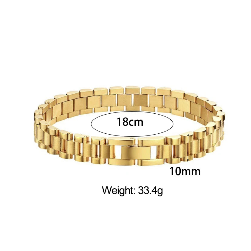 Elegant Gold-Plated Cuban Bracelet