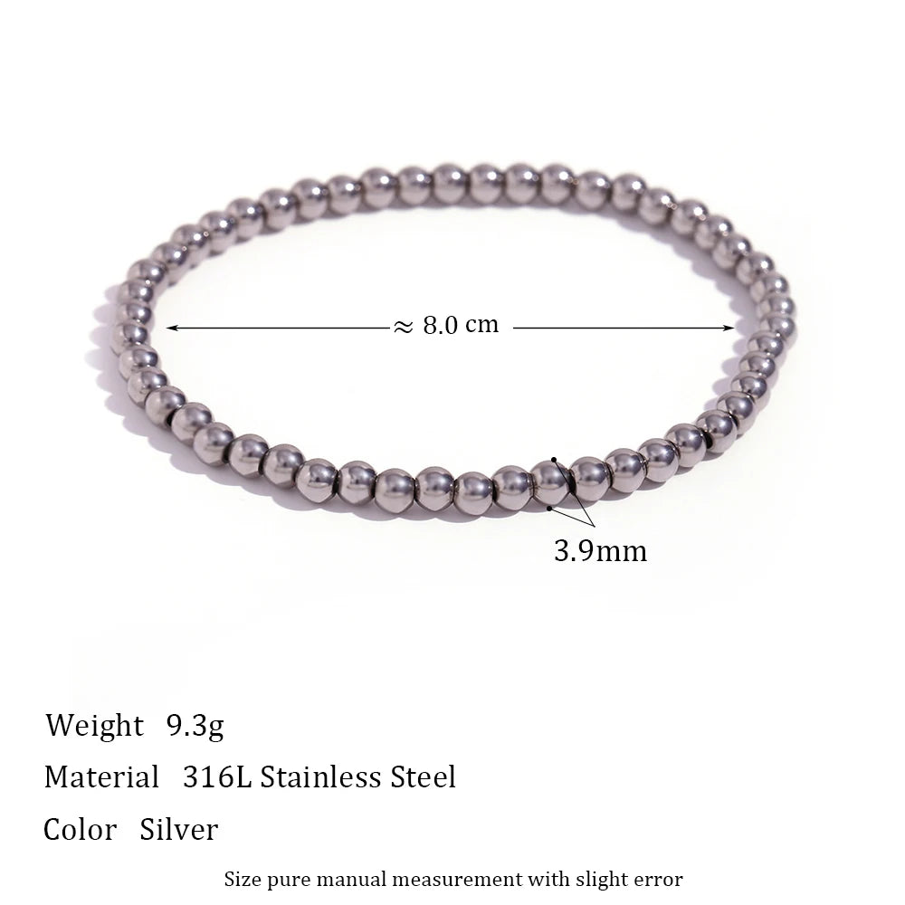 Elegant Gold & Silver Beaded Bracelet