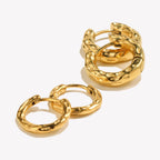 Aura Gold Hoops Earrings
